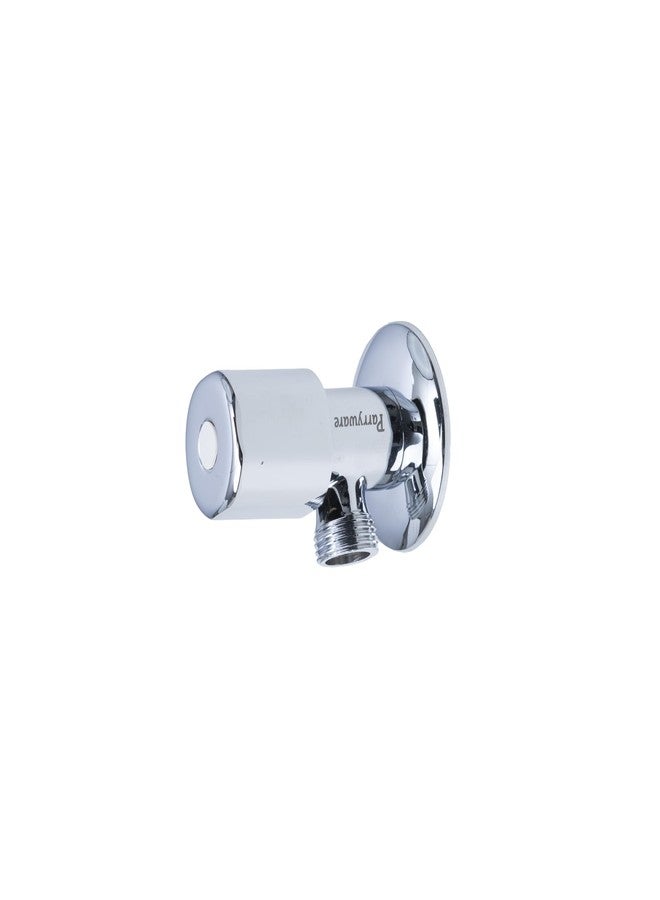 PARRYWARE Flow Series Wall Mounted Angle Cock/Valve (Chrome) | Center Lever, Brass Body, with Wall Flange | Angle Valve for Bathroom, Toilet, Home | T9913A1 - Image 3
